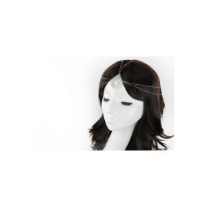 Ozdobna opaska boho z rozetą - srebrna