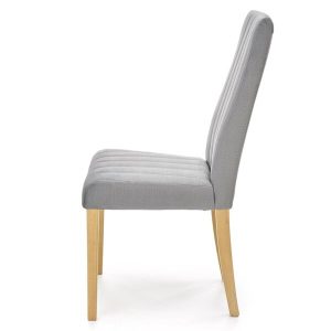 Krzesło do jadalni tapicerowane szare / dąb miodowy Diego 3