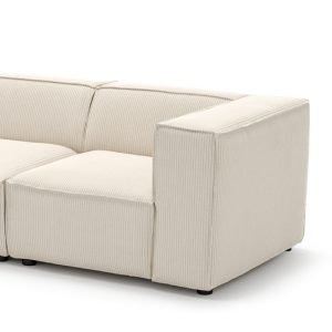 Sofa modułowa Modularis 285 cm, jasnobeżowa, sztruks