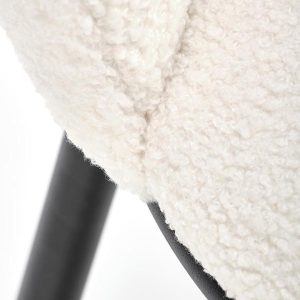 Hoker z oparciem tapicerowany beżowy / czarny H119