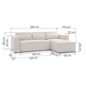 Narożnik rozkładany Castel z pojemnikiem, prawy/lewy