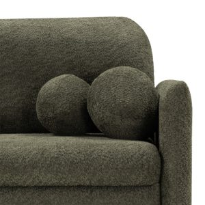 Sofa z funkcją spania i pojemnikiem Nest, zielona