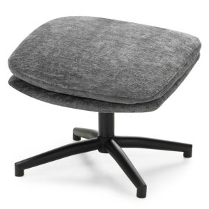 Fotel obrotowy z podnóżkiem Prima szary