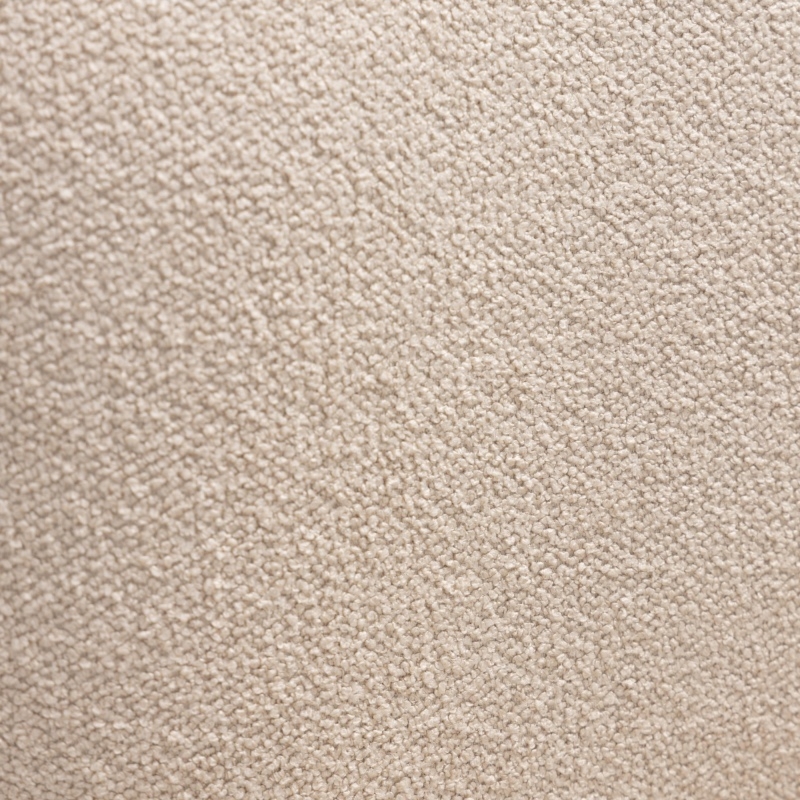 Fotel tapicerowany Elaine beżowy, boucle, obłe kształty