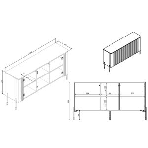 Komoda z drzwiami biała mat 150 cm Aria