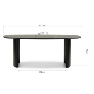 Stół do jadalni Oriento 200 cm, owalny, fornir jesion