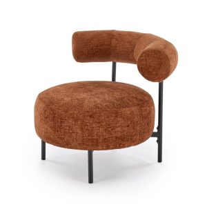 Fotel wypoczynkowy tapicerowany cynamonowy Hazard