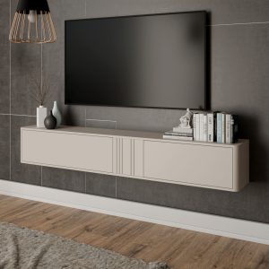 Szafka RTV wisząca kaszmir mat 190 cm Luvio