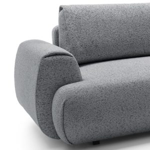 Narożnik rozkładany Pocket z pojemnikiem, ciemnoszary melanż, prawy