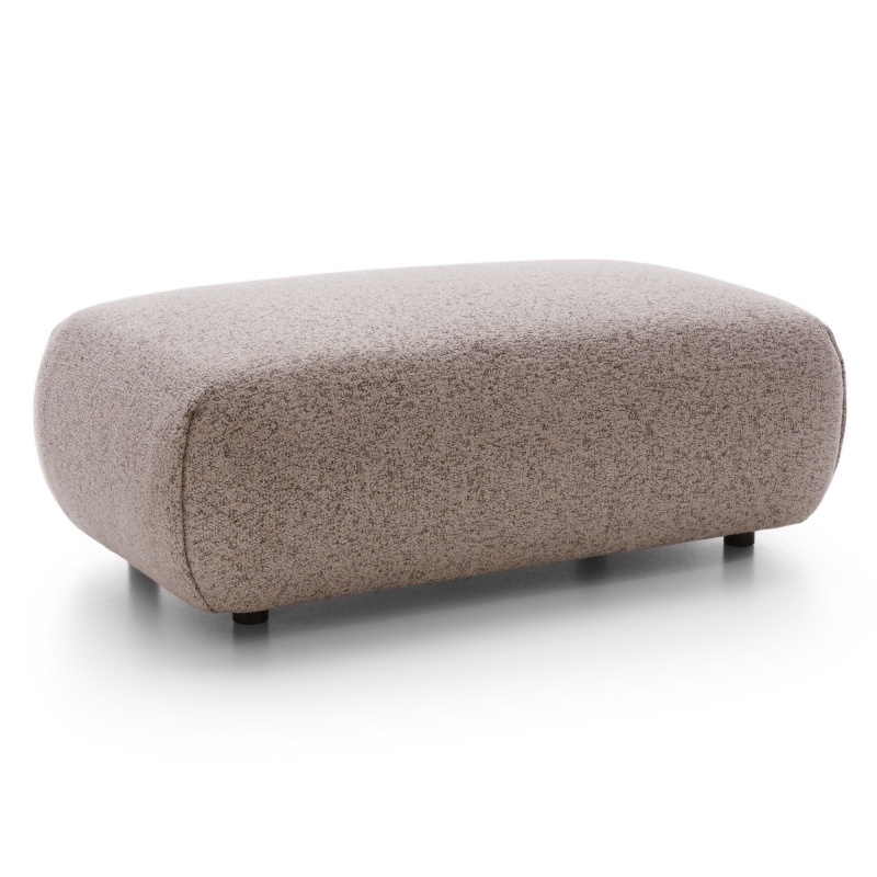 Puf tapicerowany Pocket, beżowo-bordowy melanż