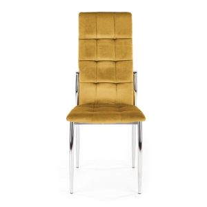 Krzesło do jadalni tapicerowane musztardowe K416