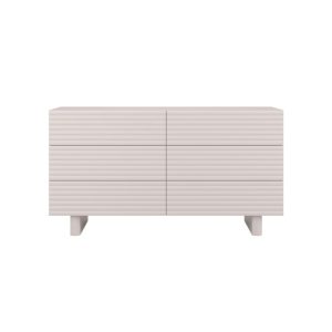 Komoda z szufladami Toyo, ryflowana, kaszmir