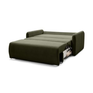 Sofa z funkcją spania i pojemnikiem Diosa Maxi, ciemnozielona