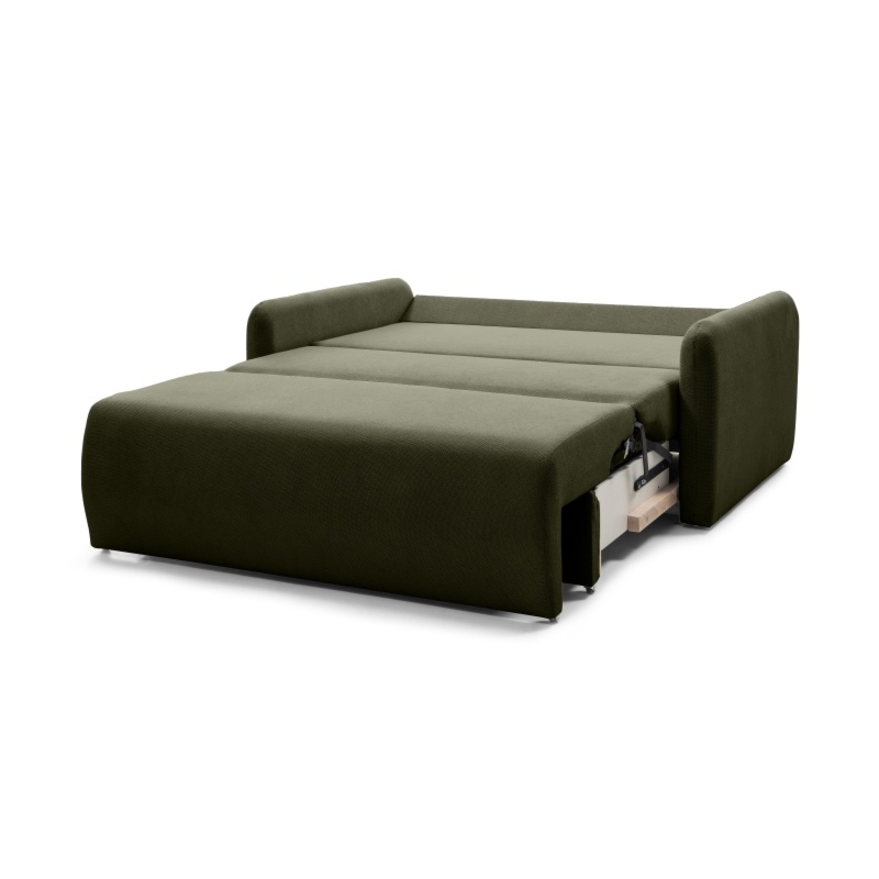 Sofa z funkcją spania i pojemnikiem Diosa Maxi, ciemnozielona