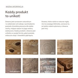 Stół ogrodowy Rovigo 90 cm z kamiennym blatem, ciemne drewno akacjowe/jasnobeżowy