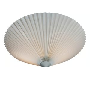 Lampa sufitowa/ścienna Trio z plisowanym kloszem, biała