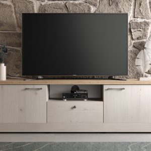 Szafka RTV dąb Meringa/dąb Cadiz 211 cm Avina