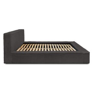 Łóżko Melody 140/160/180x200 cm ze stelażem i pojemnikiem, antracytowe, sztruks