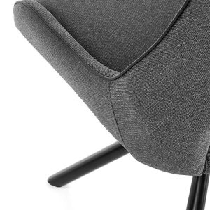 Krzesło do jadalni tapicerowane szare K409