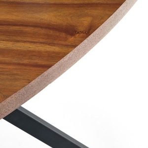 Stół owalny orzech / czarny mat 170 x 90 cm Locarno