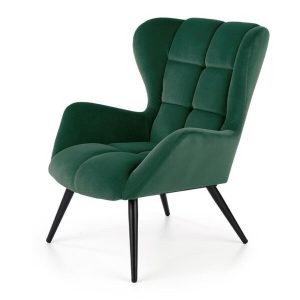 Fotel wypoczynkowy tapicerowany zielony Tyrion
