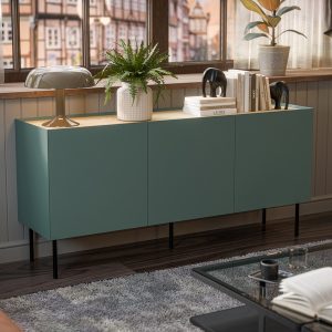 Komoda z drzwiami oliwkowa / dąb mat 150 cm Olmo