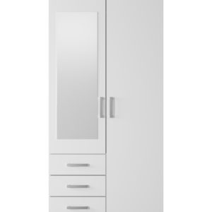 Szafa z lustrem dwudrzwiowa biała mat 100 x 200 cm Sento