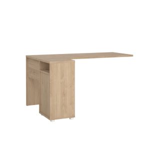 Blat narożny do biurka z kontenerkiem jackson hickory / biały 150 x 100 x 76 cm Sign