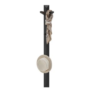 Wieszak ścienny wąski czarny 120 cm Soline