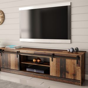 Szafka RTV drewno postarzane mat 200 cm Windsor