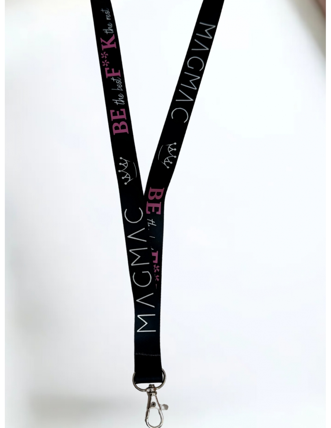 Smycz do kluczy z napisem BE THE BEST - czarna