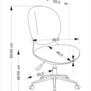 Fotel obrotowy młodzieżowy tapicerowany szary / biały Orion 2