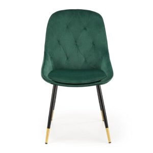 Krzesło do jadalni tapicerowane zielone K437