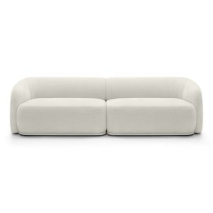 Sofa modułowa Nobo, kremowa, obłe kształty