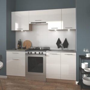 Zestaw mebli kuchennych biały / dąb sonoma 200 cm Marija