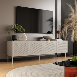 Szafka RTV beżowa mat 200 cm Linea