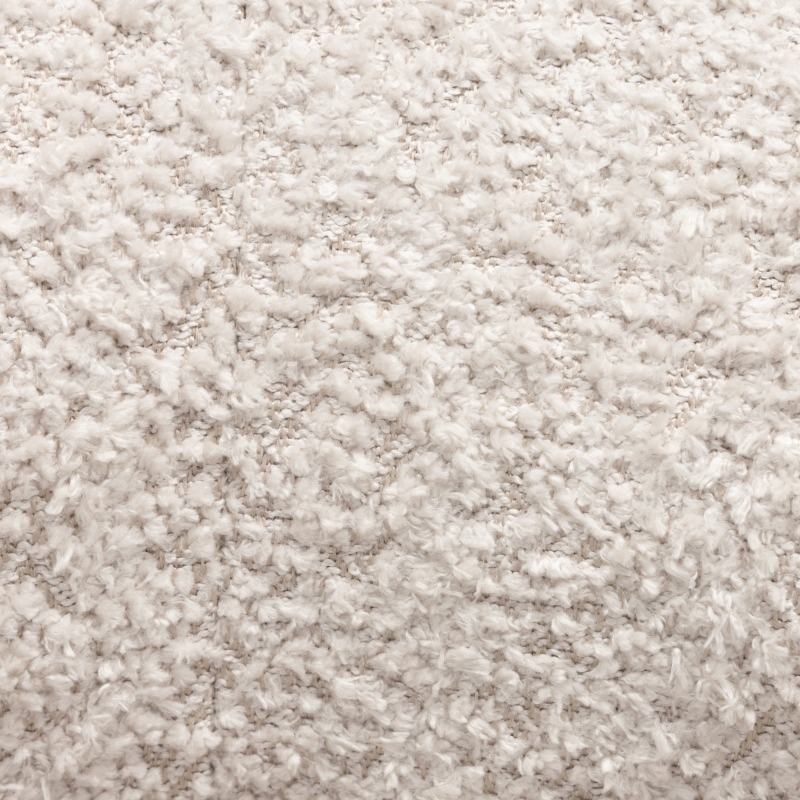 Fotel wypoczynkowy Hella jasnobeżowy, boucle, zaokrąglony