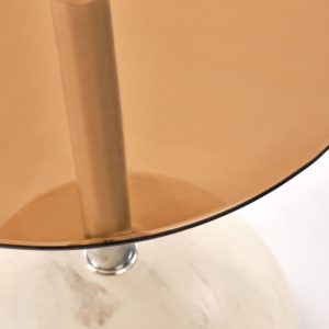 Stolik kawowy beżowy / brązowy 40 cm Ariana