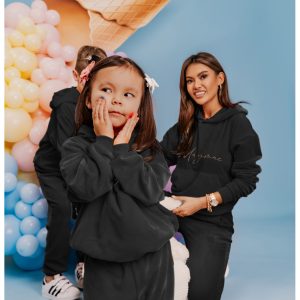 Welurowy dres dziecięcy - GIZMO - czarny