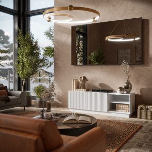 Szafka RTV biała mat 150 cm Ardea