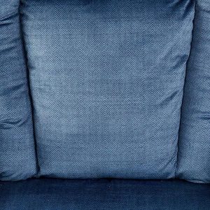 Fotel rozkładany tapicerowany niebieski Bard