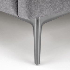 Łóżko tapicerowane z pojemnikiem szare 160x200 cm Modulo