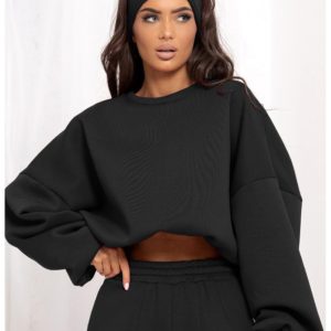 Dresowa opaska turban - czarna