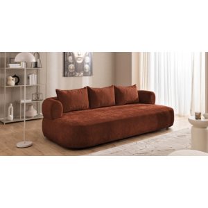 Sofa Ferro Big miedziana, obłe kształty