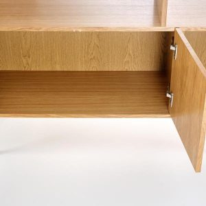 Regał do salonu dąb naturalny mat 117 x 37 x 153 cm Clever