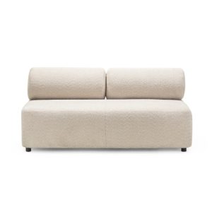 Moduł środkowy Moso 160 cm, beżowy, zaokrąglony