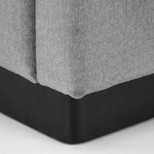 Łóżko kontynentalne z pojemnikiem szare 160x200 cm Continental 1