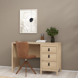 Biurko Madrid 120 x 48 x 76 cm, 3 szuflady, jackson hickory