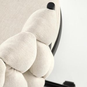 Fotel biurowy tapicerowany beżowy Talon