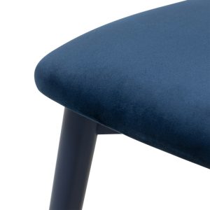 Krzesło drewniane do jadalni Diuna ciemnoniebieskie